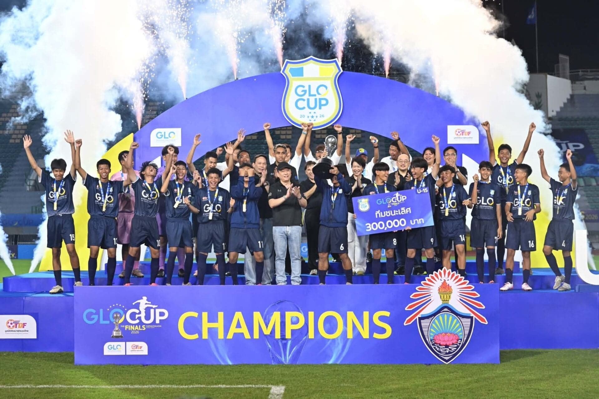 ปิดฉาก GLO Cup 2026 THE FINAL ‘ปทุมคงคา’ ซิวถ้วย U15 ได้ 30 แข้งลุ้นฝึกบอลที่ญี่ปุ่น