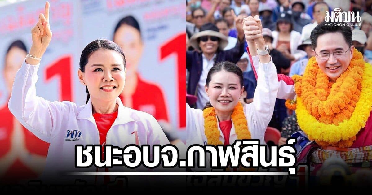 เพื่อไทยชนะนายก อบจ.กาฬสินธุ์ ไข่มุก เฉลิมขวัญ ทุบสถิติตัวเอง ปี 65 คะแนนทะลุ 3 แสน