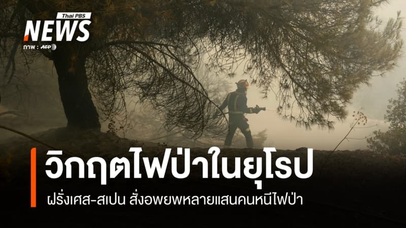 ยุโรปวิกฤตไฟป่ารุนแรง ฝรั่งเศส-สเปน สั่งอพยพหลายแสนคน ไฟลามใกล้เมืองใหญ่