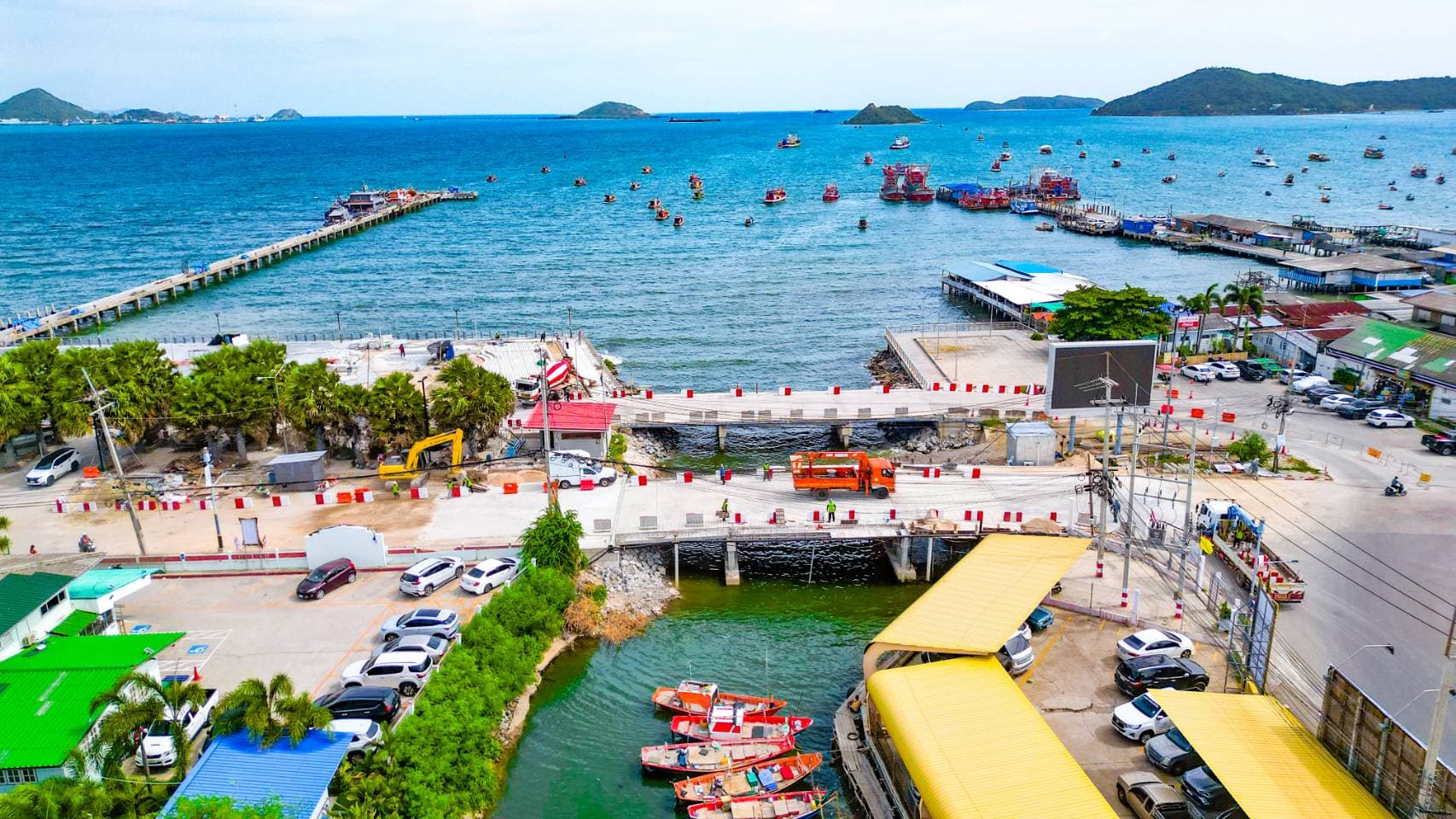 เปิดใช้แล้ว! สะพานเชื่อมตลาดสัตหีบ-ถนนเลียบหาดดงตาล หลังปิดซ่อมแซมนานกว่า 1 ปี