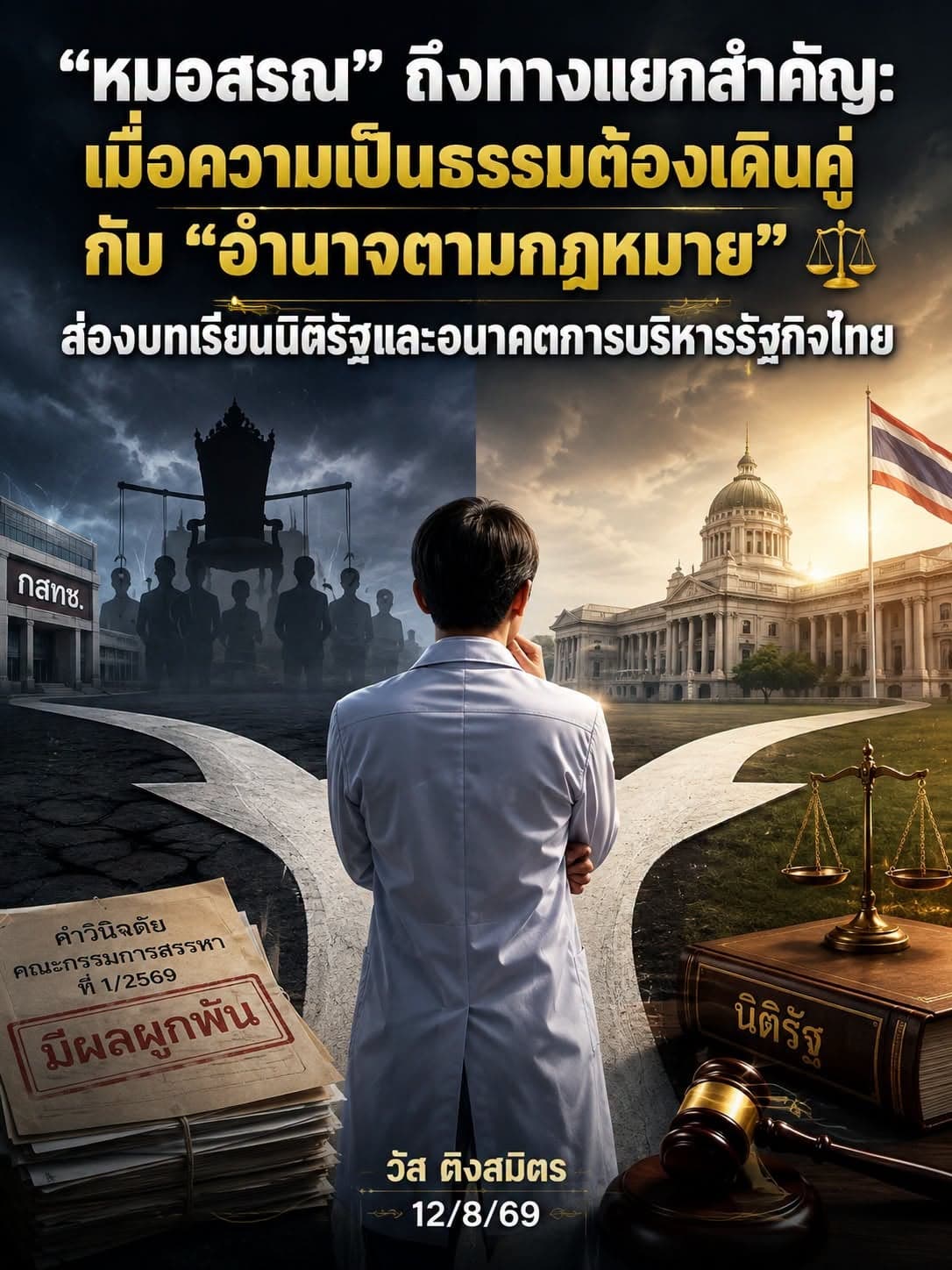 อดีตผู้พิพากษาอาวุโสบอก ‘หมอสรณ’ ถึงทางแยกสำคัญ!