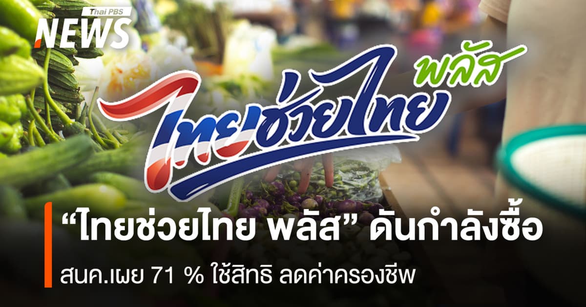 “ไทยช่วยไทย พลัส” ดันกำลังซื้อ สนค.เผย 71 % ใช้สิทธิ ลดค่าครองชีพ