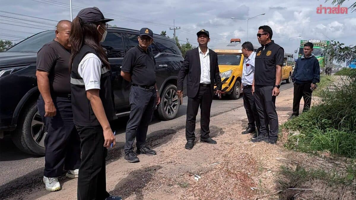 ป.ป.ช.ยโสธร บุกตรวจซ้ำโครงการถนน 44 ล้าน หลังงานล่าช้า ล่าสุดโดนปรับไปแล้ว 3.5 ล้าน