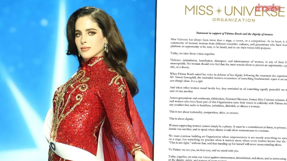 องค์กรมิสยูนิเวิร์ส ออกแถลงการณ์หนุน ‘ฟาติมา’ เผยผู้หญิงไม่ควรนิ่งเงียบ เพื่อรักษาตำแหน่ง-ความฝัน