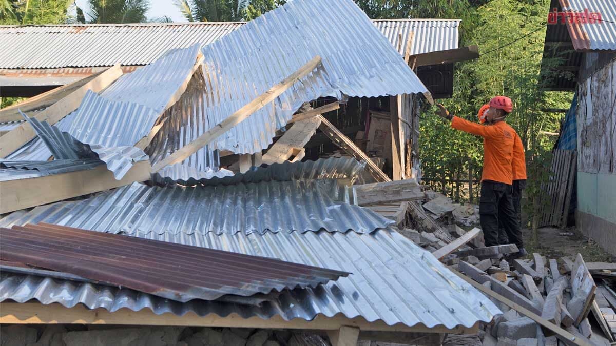 หญิงชราป่วยอัมพาต “รอดปาฏิหาริย์” ติดใต้กำแพงถล่มหลังแผ่นดินไหวนาน 3 วัน