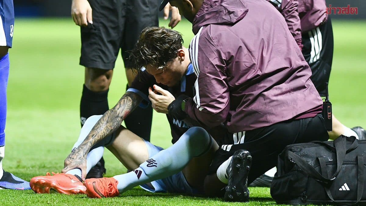 การ์นาโช ปากแตกก่อนต้องถูกเปลี่ยนตัวออกเกมอุ่นแข้งกับ บีจี ปทุม ยูไนเต็ด