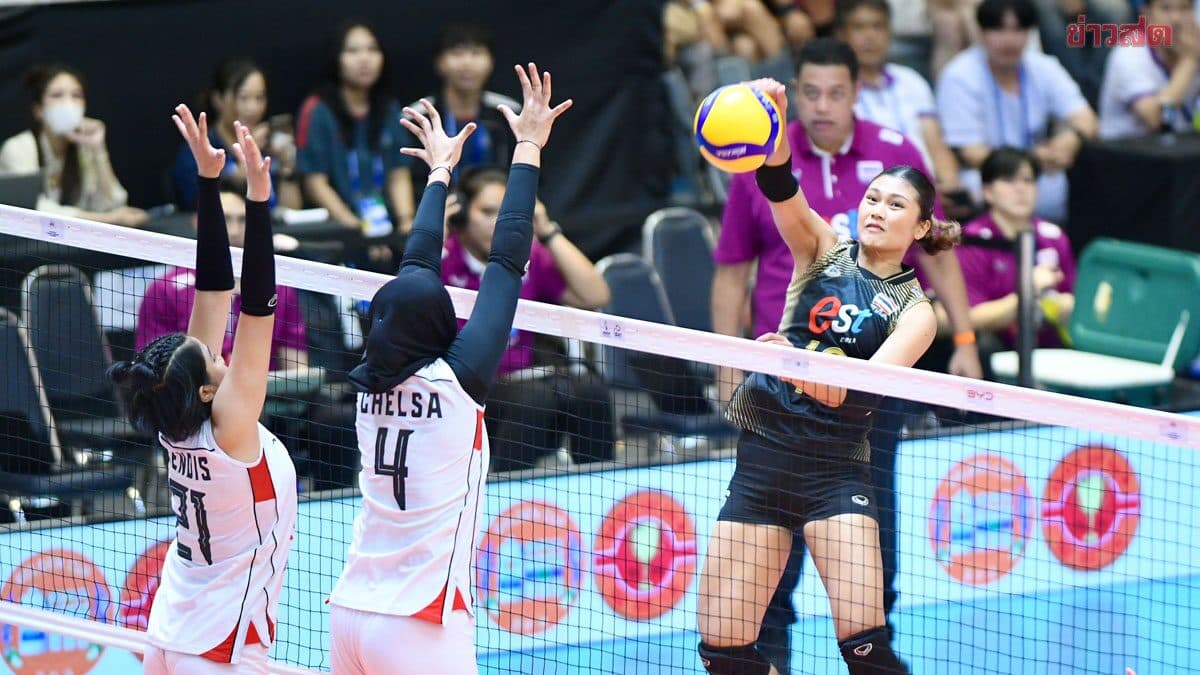 วอลเลย์บอลสาวไทย ทุบอินโดนีเซีย คว้าชัย 2 นัดรวด จ่อแชมป์ซี วี คัพ ที่เชียงใหม่