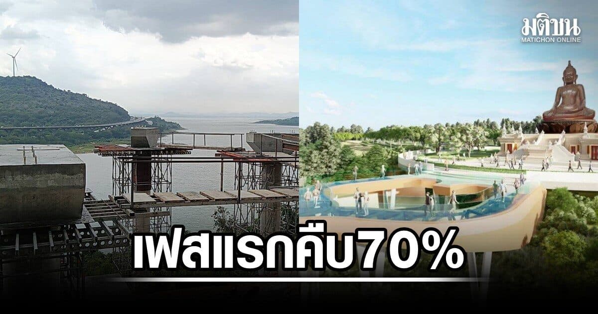 อัพเดต สกายวอล์กลำตะคอง จุดเช็กอินใหม่โคราช คืบหน้า 70% คาดเฟสแรกแล้วเสร็จ ก.ย.69