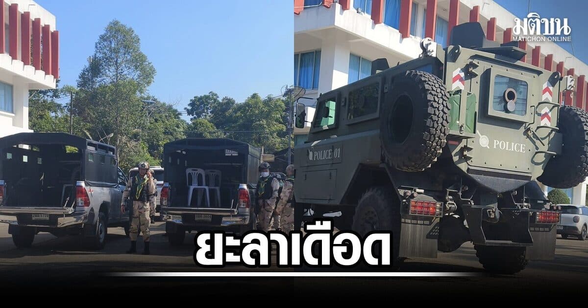 ยะลาเดือด! คนร้าย ใช้อาวุธยิงถล่มหลังโรงพักลำใหม่ ตร.ยิงตอบโต้ ก่อนอีกฝ่ายถอยหนี